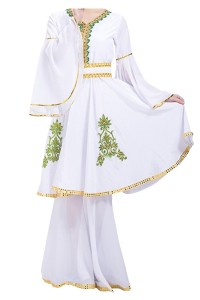 Custom-made Hui performance costumes Order women's costumes for Xinjiang dance costumes Muslim Uyghur clothes Minority dance costumes Hui performance costumes SKDO013 back view